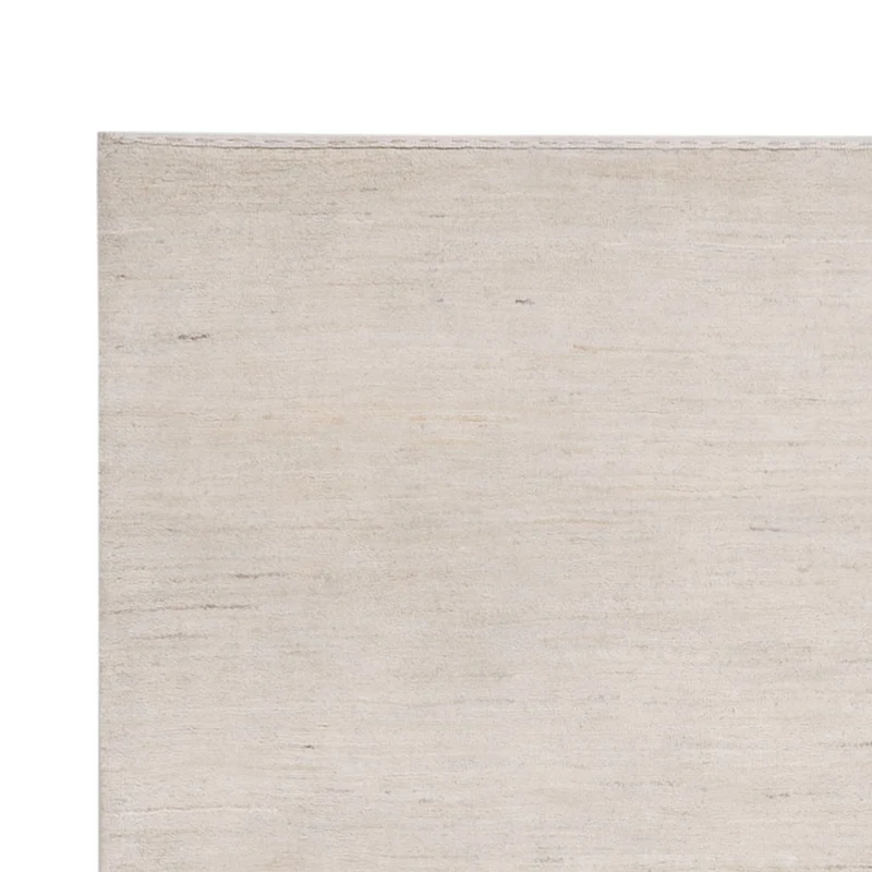 Indo Loribaft Teppich 123x179cm - Wollteppich - silber