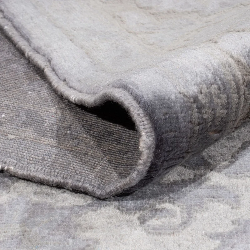 Designer Teppich 246x294cm - silber