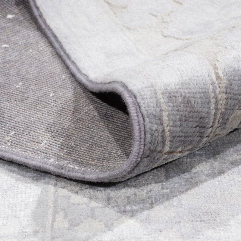 Designer Teppich 246x295cm - silber