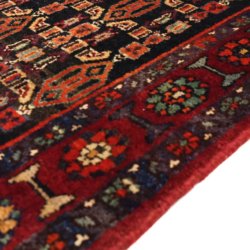 Hamadan Teppich 129x294cm - Perserteppich - dunkelrot