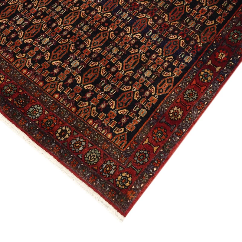 Hamadan Teppich 129x294cm - Perserteppich - dunkelrot