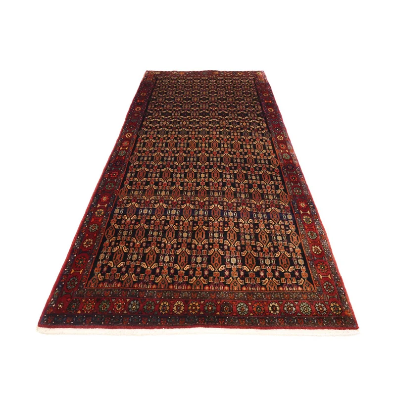 Hamadan Teppich 129x294cm - Perserteppich - dunkelrot
