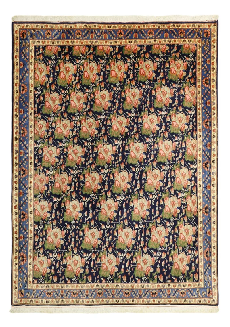 Afshar Sirjan Teppich 149x199cm - Perserteppich - dunkelblau