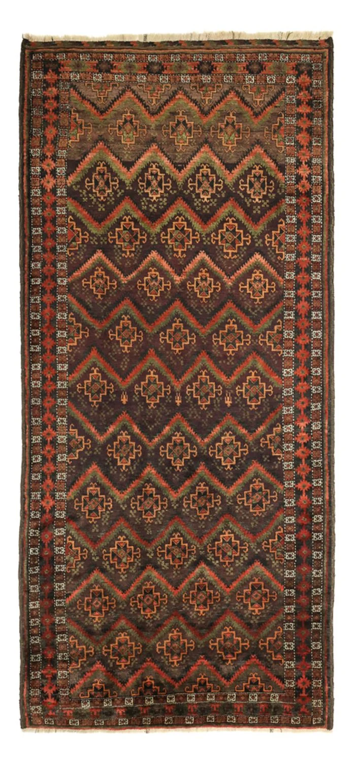 Belutsch Teppich 141x294cm - Orientteppich - dunkelbeige