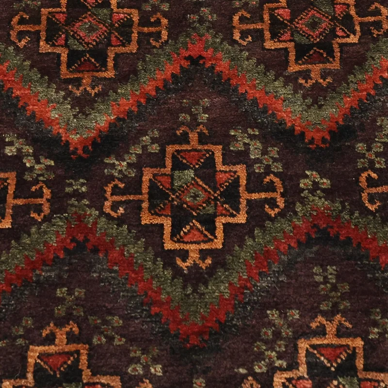 Belutsch Teppich 141x294cm - Orientteppich - dunkelbeige