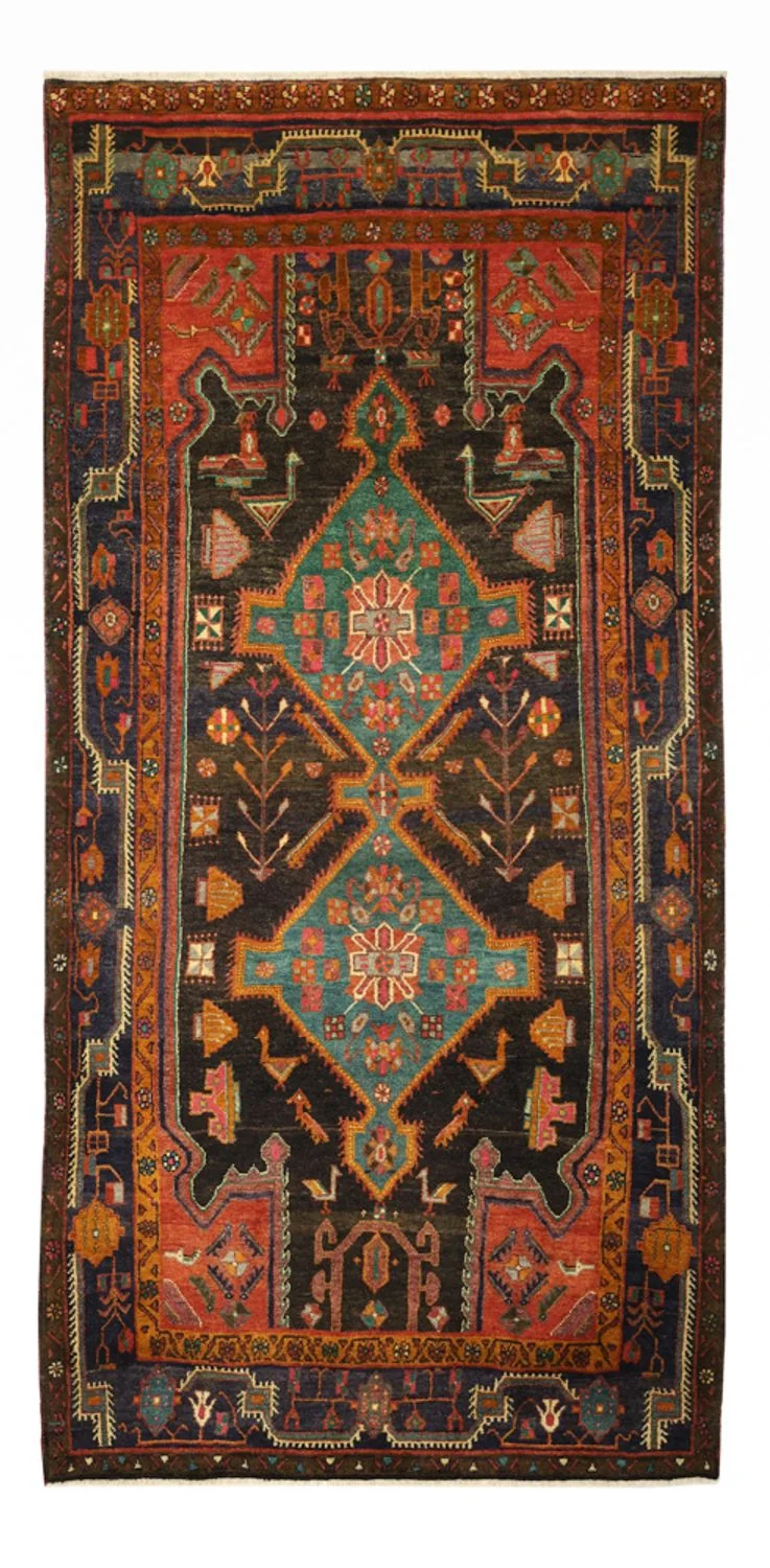 Hamadan Teppich 168x336cm - Perserteppich - mehrfarbig