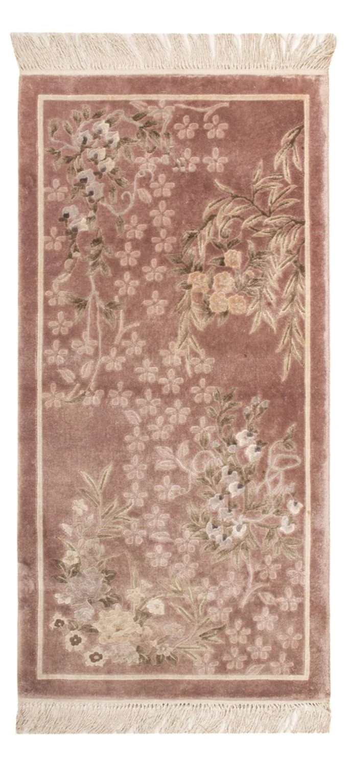 China Seide Teppich 62x123cm - Orientteppich - beige