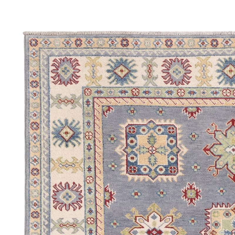Kazak Teppich 170x234cm - Orientteppich - seeblau