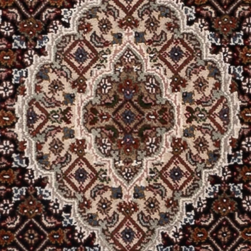 Indo Täbriz Teppich 80x204cm - Orientteppich - dunkelbeige