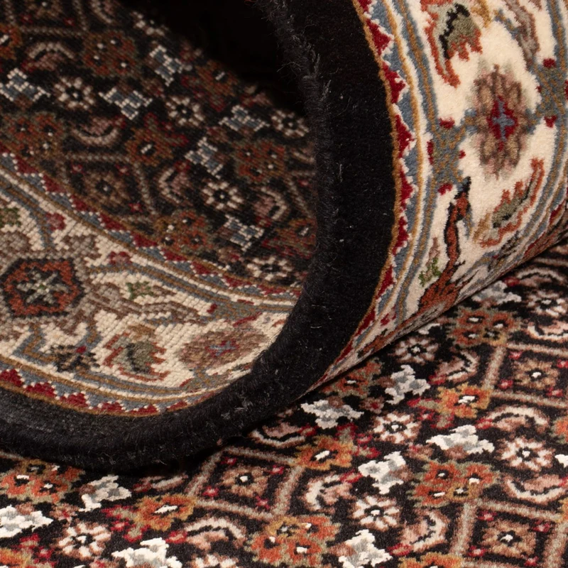 Indo Täbriz Teppich 80x204cm - Orientteppich - dunkelbeige