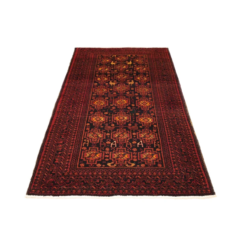 Belutsch Teppich 100x192cm - Orientteppich - dunkelrot