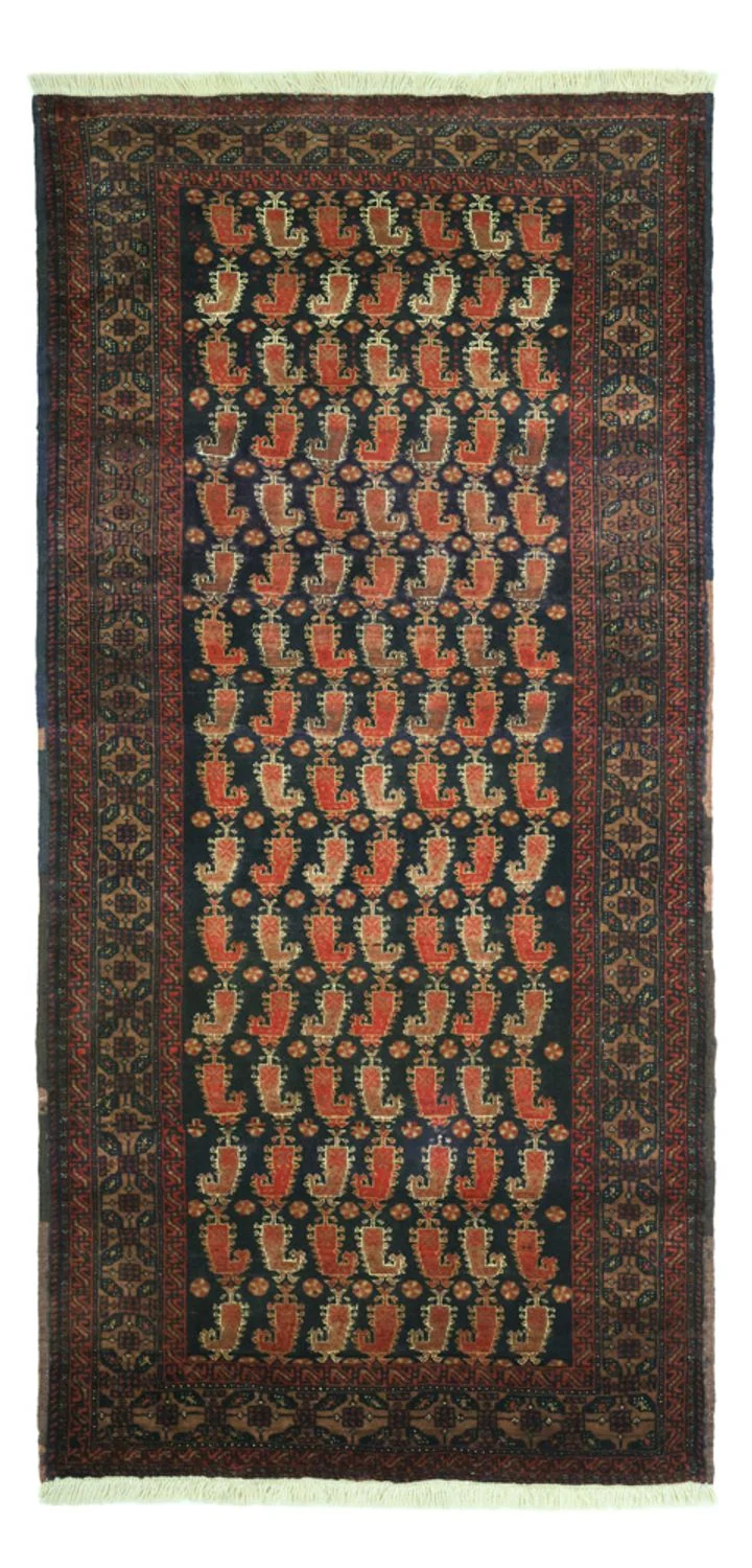 Belutsch Teppich 102x212cm - Orientteppich - dunkelbeige