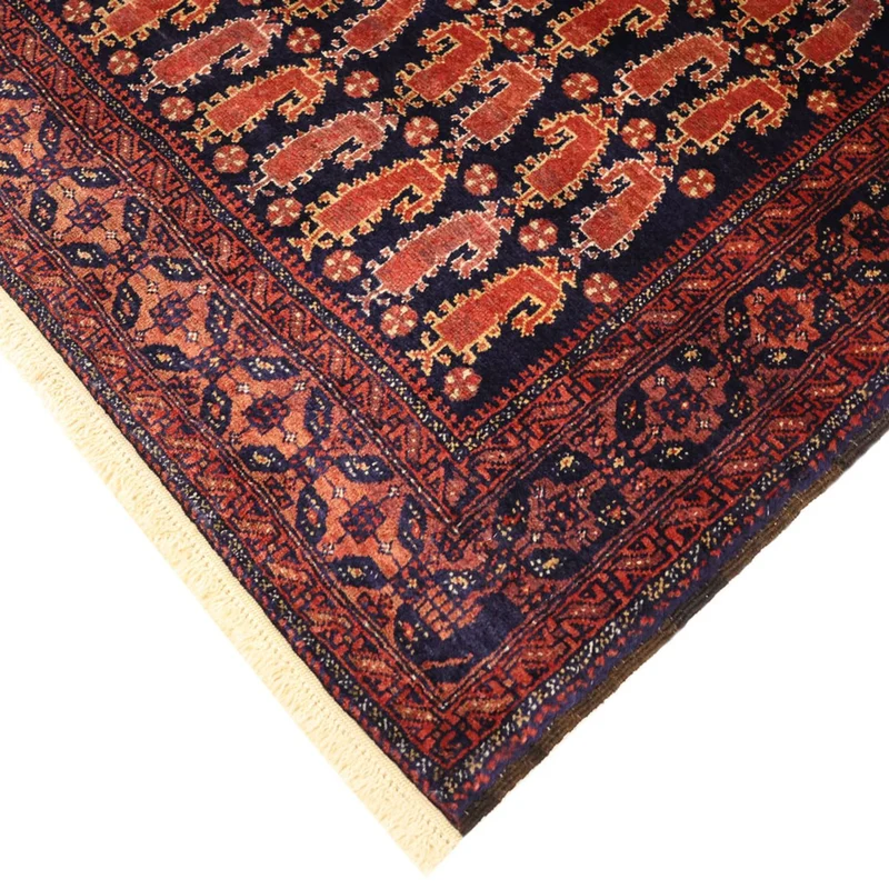 Belutsch Teppich 100x194cm - Orientteppich - dunkelrot