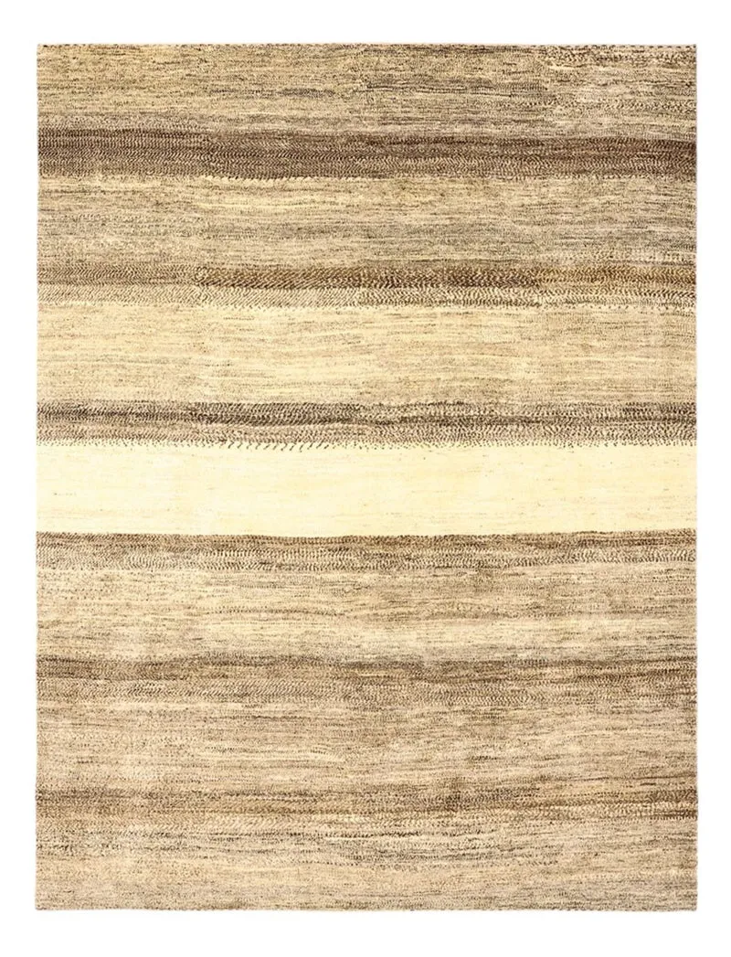 Gabbeh Persisch Teppich 247x329cm - Perserteppich Wollteppich - dunkelbeige
