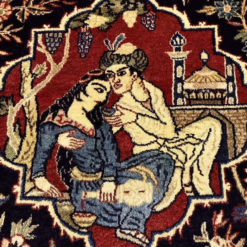 Täbriz Teppich 136x197cm - Perserteppich - mehrfarbig