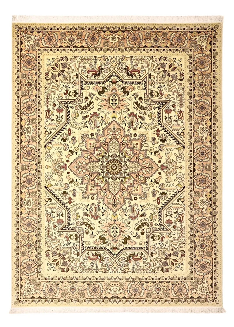 Täbriz Teppich 147x203cm - Perserteppich - beige