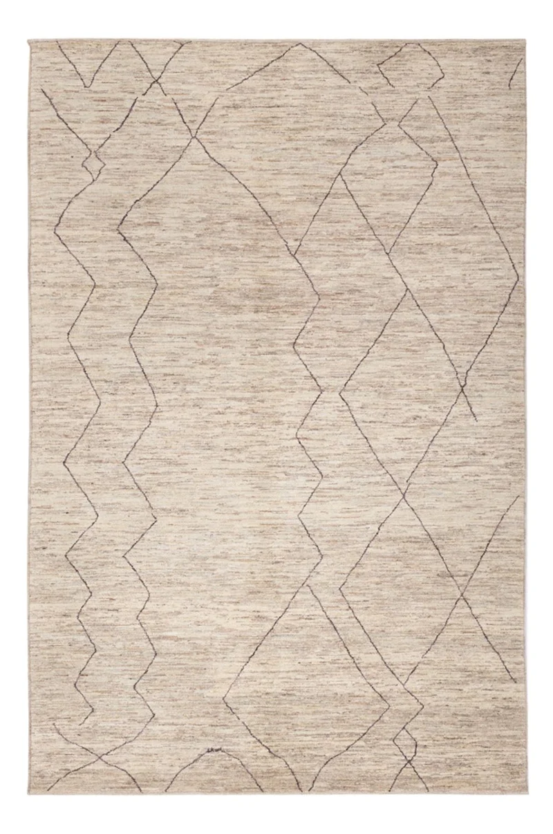 Berber Teppich 202x305cm - Wollteppich - beige