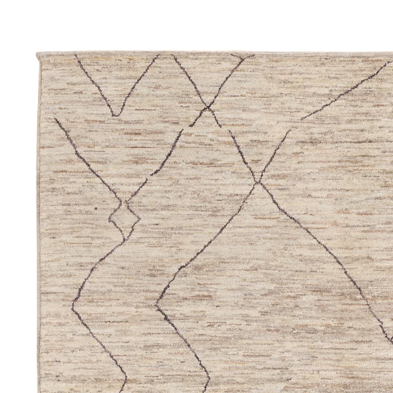 Berber Teppich 202x305cm - Wollteppich - beige