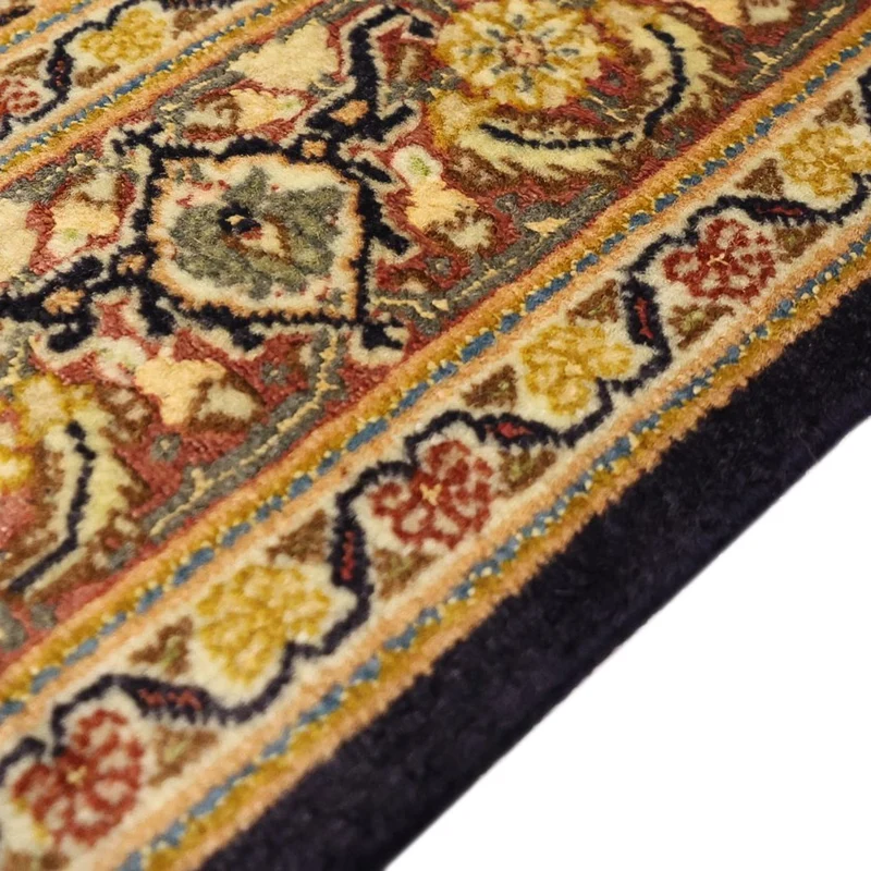 Täbriz - 50 Raj Teppich 100x148cm - Perserteppich - dunkelblau