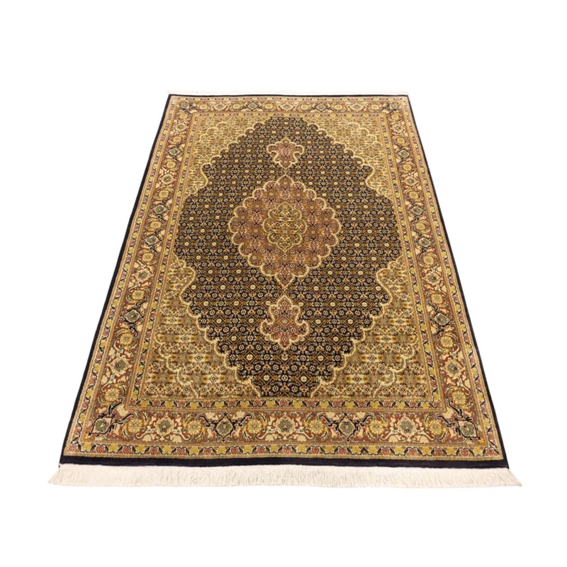 Täbriz - 50 Raj Teppich 100x148cm - Perserteppich - dunkelblau
