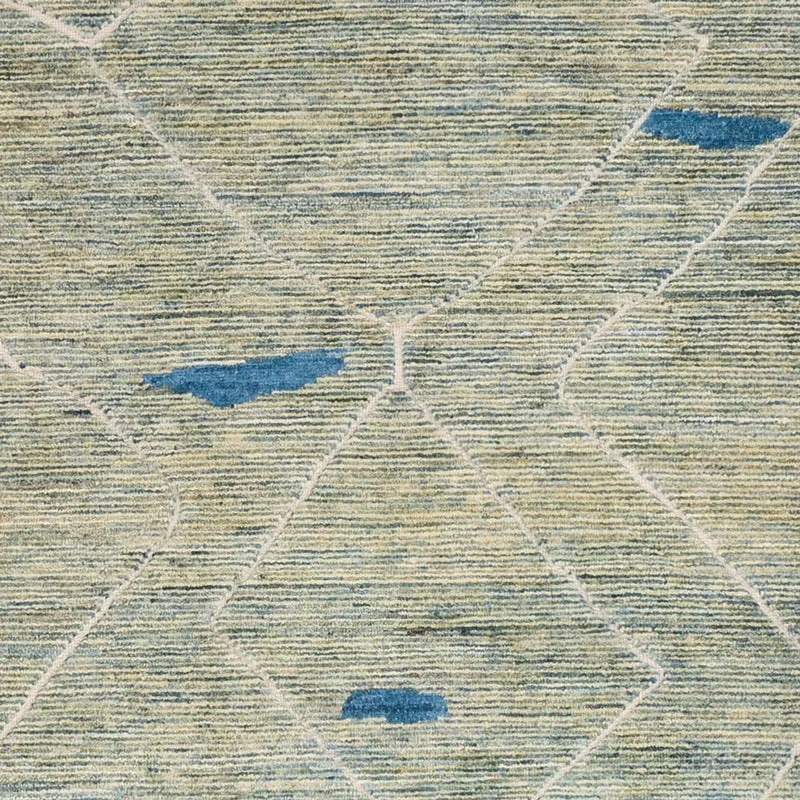 Berber Teppich 202x300cm - Wollteppich - hellgrün