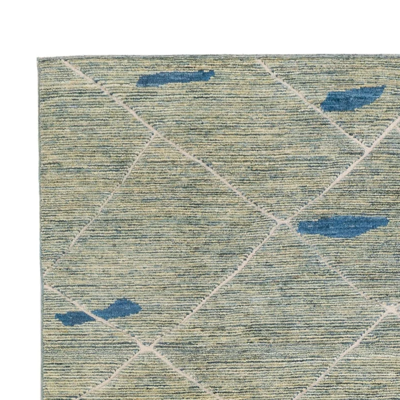Berber Teppich 202x300cm - Wollteppich - hellgrün