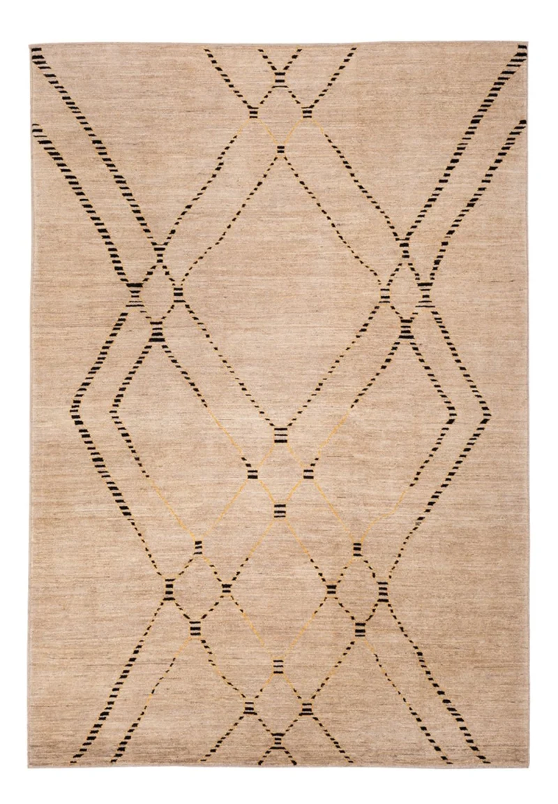Berber Teppich 203x298cm - Wollteppich - beige