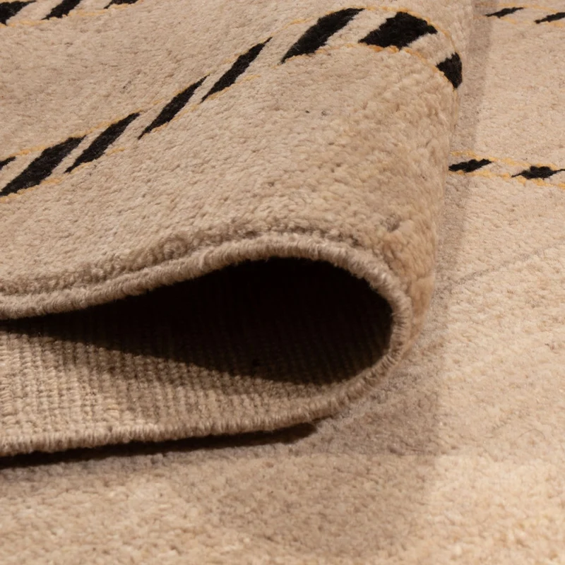 Berber Teppich 203x298cm - Wollteppich - beige