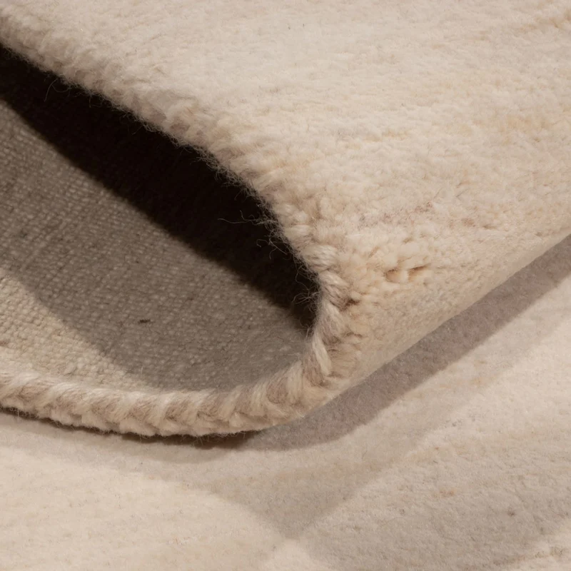 Indo Loribaft Teppich 104x154cm - Wollteppich - creme
