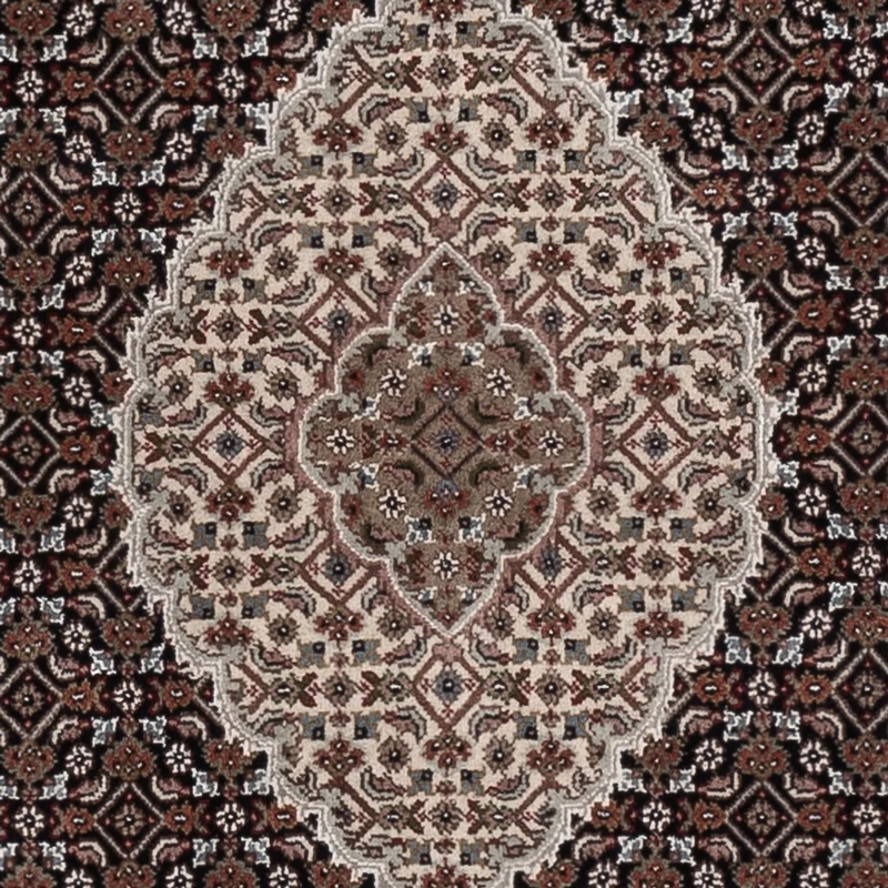 Indo Täbriz Teppich 123x188cm - Orientteppich - dunkelbeige