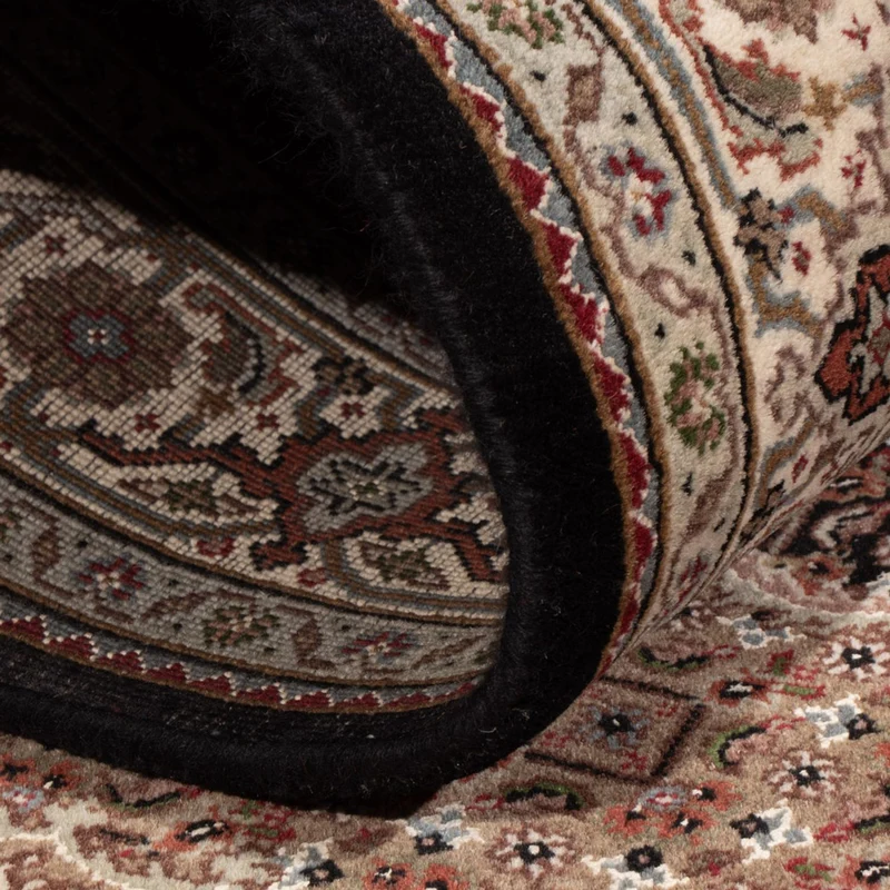 Indo Täbriz Teppich 123x188cm - Orientteppich - dunkelbeige