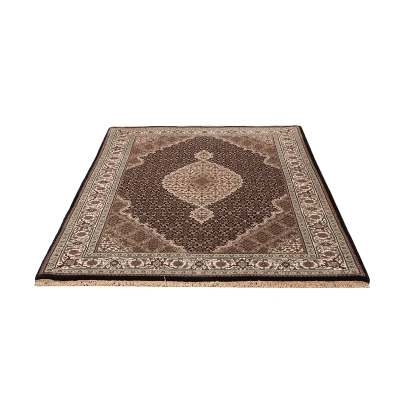 Indo Täbriz Teppich 123x188cm - Orientteppich - dunkelbeige