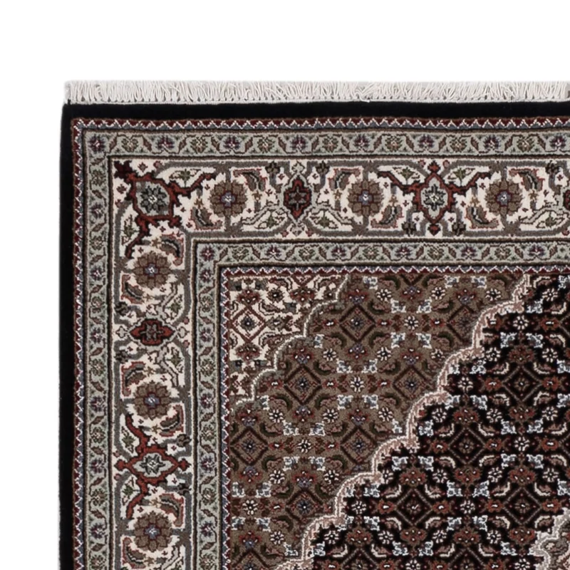 Indo Täbriz Teppich 125x185cm - Orientteppich - dunkelbeige