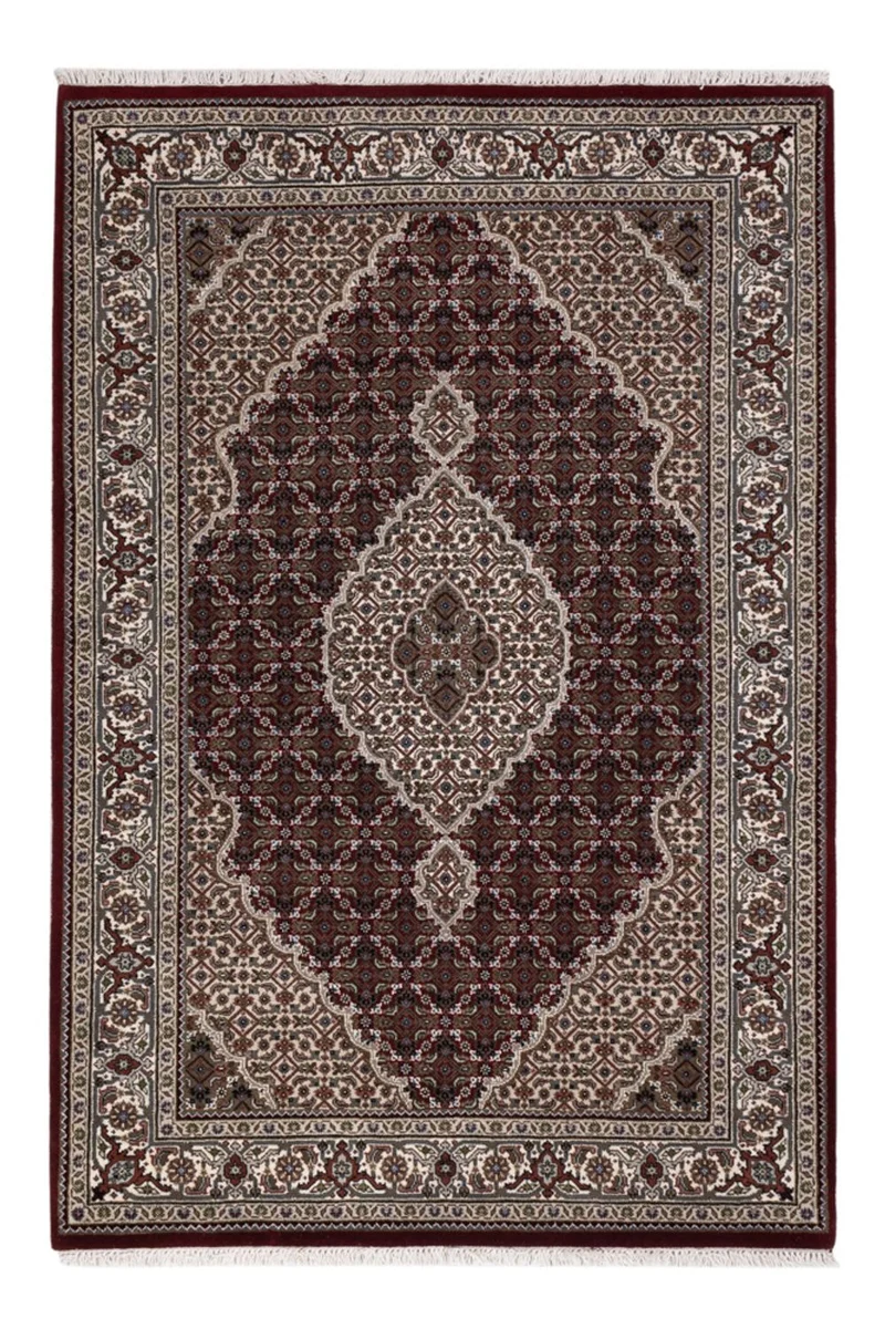 Indo Täbriz Teppich 124x186cm - Orientteppich - dunkelbeige