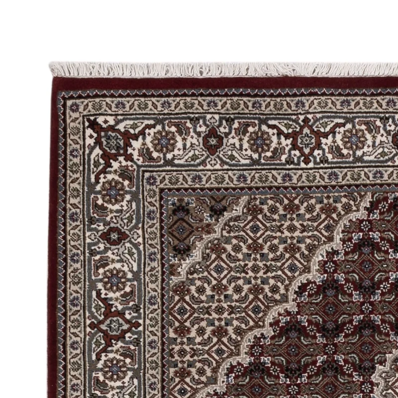 Indo Täbriz Teppich 124x186cm - Orientteppich - dunkelbeige