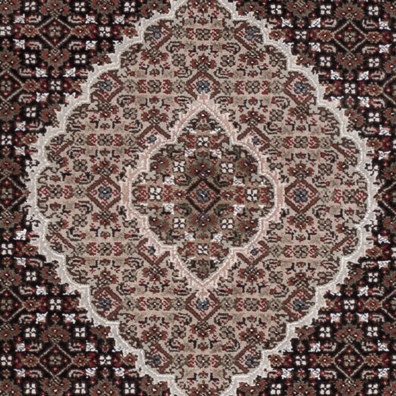 Indo Täbriz Teppich 127x184cm - Orientteppich - dunkelbeige