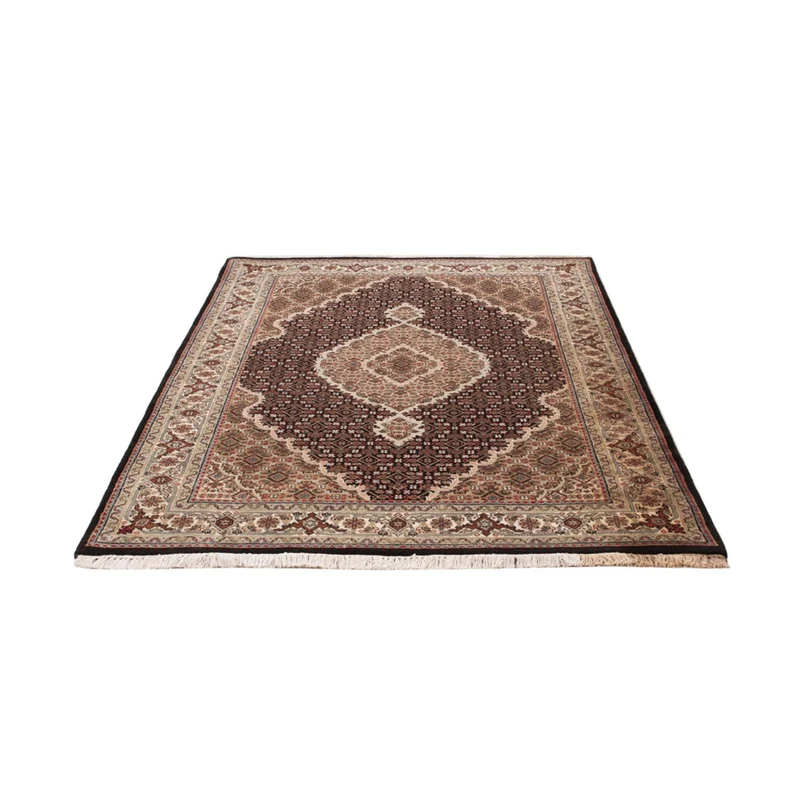 Indo Täbriz Teppich 127x184cm - Orientteppich - dunkelbeige