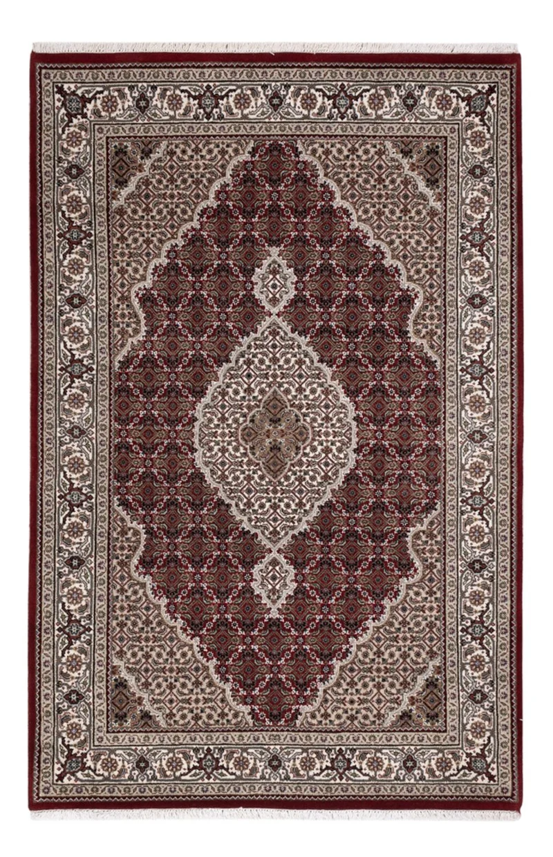Indo Täbriz Teppich 123x187cm - Orientteppich - dunkelbeige