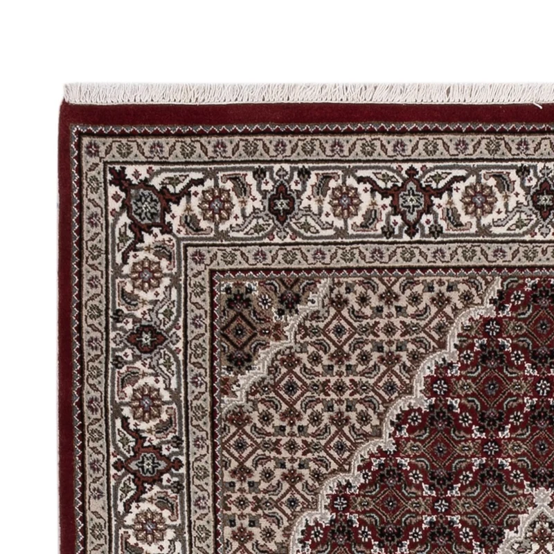 Indo Täbriz Teppich 123x187cm - Orientteppich - dunkelbeige