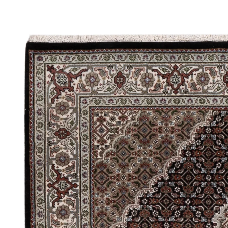 Indo Täbriz Teppich 124x187cm - Orientteppich - dunkelbeige