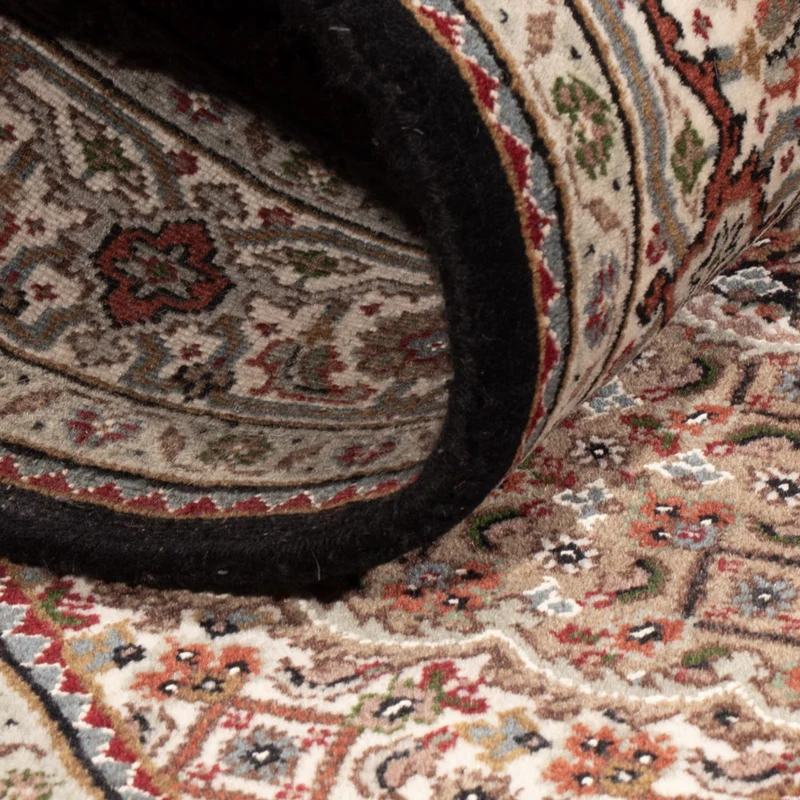 Indo Täbriz Teppich 124x187cm - Orientteppich - dunkelbeige