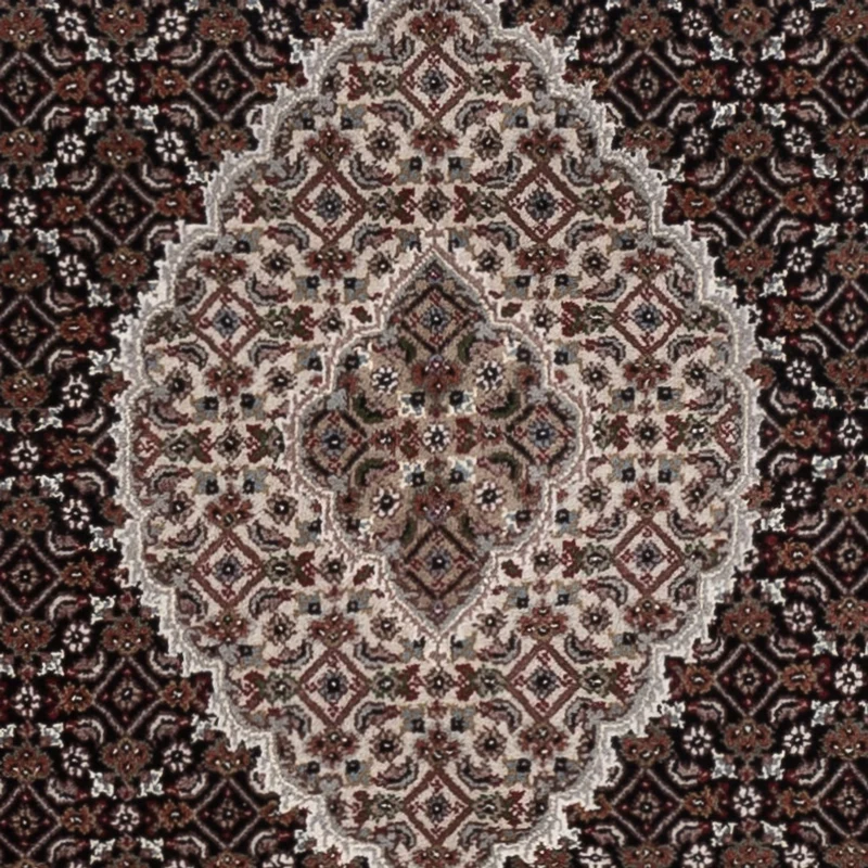 Indo Täbriz Teppich 123x188cm - Orientteppich - dunkelbeige