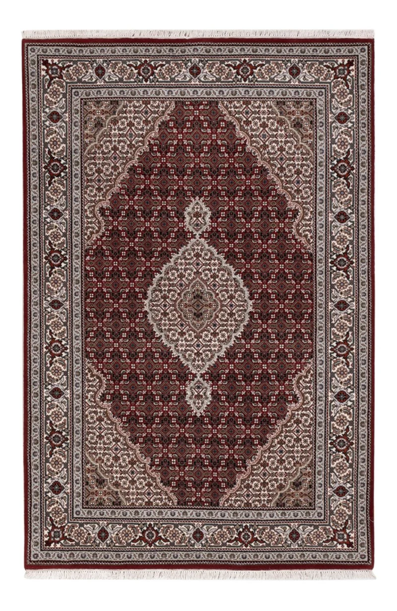 Indo Täbriz Teppich 124x186cm - Orientteppich - dunkelbeige