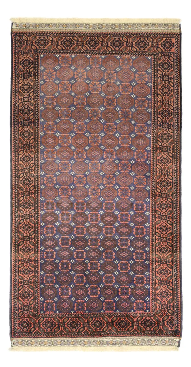Belutsch Teppich 100x185cm - Orientteppich - dunkelblau