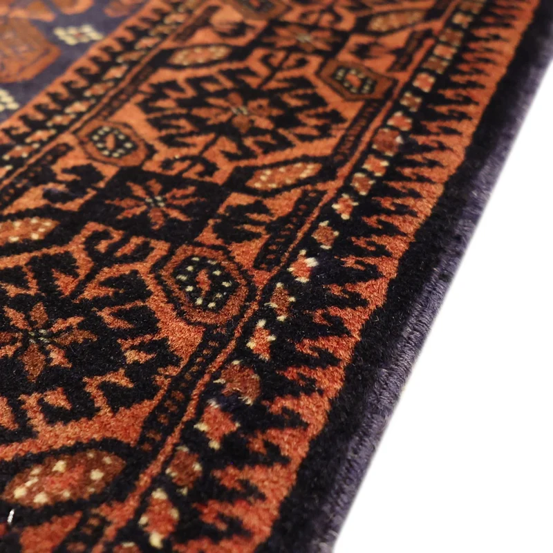 Belutsch Teppich 100x185cm - Orientteppich - dunkelblau
