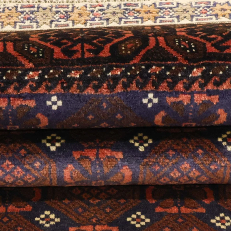 Belutsch Teppich 100x185cm - Orientteppich - dunkelblau