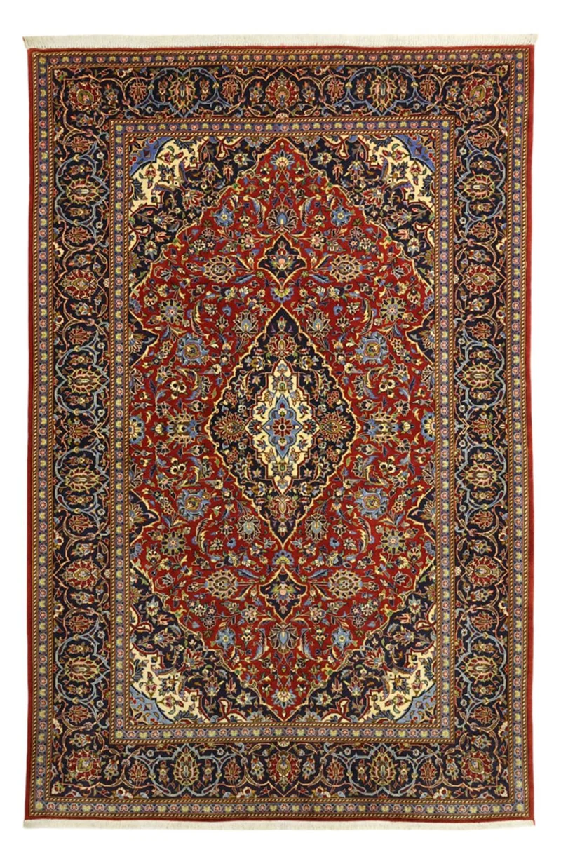 Keshan Teppich 144x222cm - Perserteppich - rot