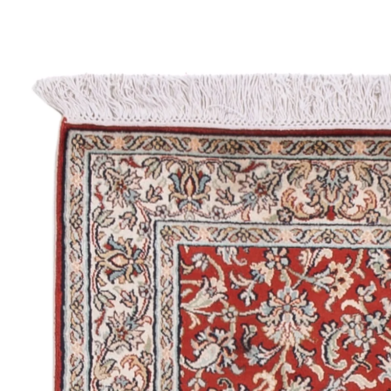 Kaschmir Seide Teppich 79x363cm - Orientteppich - rot