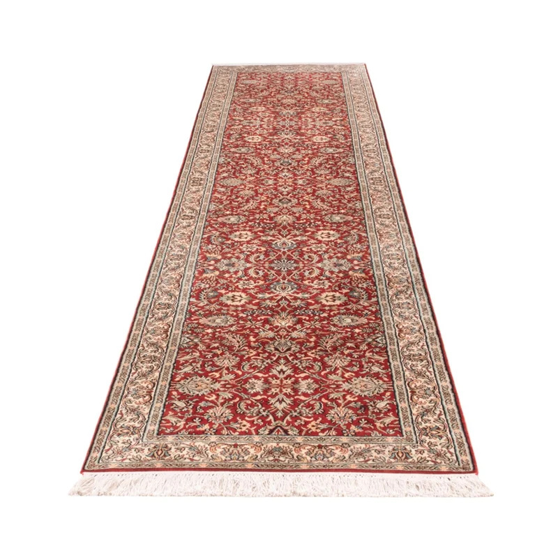 Kaschmir Seide Teppich 79x363cm - Orientteppich - rot