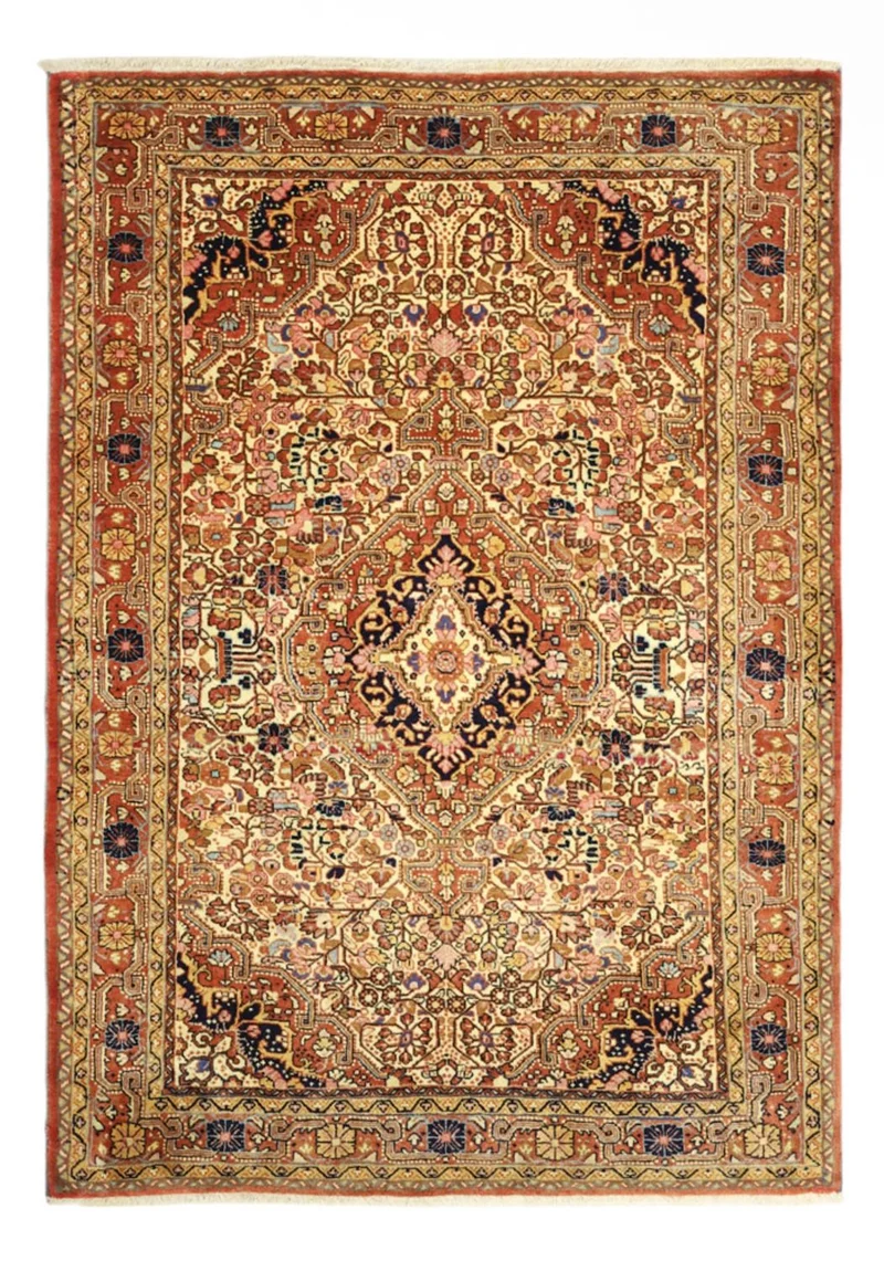 Malayer Teppich 109x151cm - Perserteppich - hellbeige
